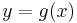 y=g(x)