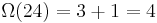 \Omega(24)=3%2B1=4