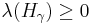 \lambda(H_\gamma)\geq 0