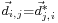 \scriptstyle{\vec{d}_{i,j} = \vec{d}_{j,i}^*}