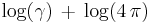 \log(\gamma)\,%2B\,\log(4\,\pi)\!