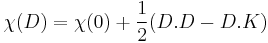  \chi(D) = \chi(0) %2B \frac{1}{2}(D.D - D.K) 