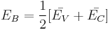  E_B = \frac{1}{2}[\bar{E_V} %2B \bar{E_C}] 