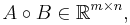 A \circ B \in {\mathbb R}^{m \times n},