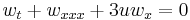 \displaystyle w_t%2Bw_{xxx}%2B3uw_x=0