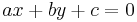 ax %2B by %2B c = 0 