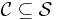 \mathcal{C}\subseteq\mathcal{S}