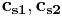 \mathbf{c_{s1}, c_{s2}}