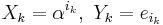  X_k = \alpha^{i_k}, \  Y_k = e_{i_k} 