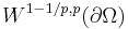 W^{1-1/p,p}(\partial\Omega)