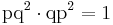 \operatorname{pq}^2 \cdot  \operatorname{qp}^2 = 1