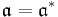 \mathfrak{a}=\mathfrak{a}^{\ast}\,