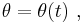 \theta =\theta (t)\ ,