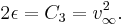 2\epsilon=C_3=v_{\infty}^2\,\!.