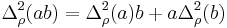  {\Delta}_{\rho}^{2}(ab) = {\Delta}_{\rho}^{2}(a)b%2B a{\Delta}_{\rho}^{2}(b) 