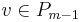 \textstyle v\in P_{m-1}