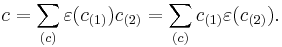 c=\sum_{(c)} \varepsilon(c_{(1)})c_{(2)} = \sum_{(c)} c_{(1)}\varepsilon(c_{(2)}).\;