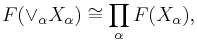 F(\vee_\alpha X_\alpha) \cong \prod_\alpha F(X_\alpha),