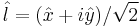 \hat{l} = (\hat{x}%2Bi\hat{y})/\sqrt{2}