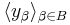  \langle y_{\beta} \rangle_{\beta \in B}