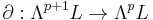 \partial�: \Lambda^{p%2B1}L\to\Lambda^pL