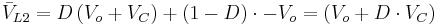 \bar V_{L2}=D\left(V_o%2BV_C\right) %2B \left(1-D\right)\cdot -V_o=\left(V_o %2B D\cdot V_C\right)