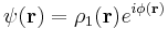 \psi (\mathbf{r})=\rho_1 (\mathbf{r})e^{i\phi(\mathbf{r})}