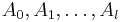 A_0, A_1,\dots,A_l