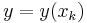 y=y(x_k)\,