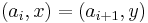 \left(a_i, x\right) = \left(a_{i%2B1}, y\right)