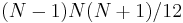 (N-1)N(N%2B1)/12