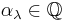 \alpha_\lambda\in\mathbb{Q}