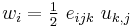 
   w_i = \tfrac{1}{2}~e_{ijk}~u_{k,j}
 