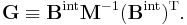 
\mathbf{G} \equiv
\mathbf{B}^\mathrm{int} \mathbf{M}^{-1} (\mathbf{B}^\mathrm{int})^\mathrm{T}.
