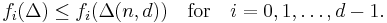  f_i(\Delta) \leq f_i(\Delta(n,d)) \quad \textrm{for}\quad i=0,1,\ldots,d-1.