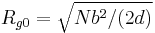 R_{g0}=\sqrt{N b^2/(2 d)}