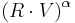 \left( R \cdot V \right)^{\alpha}