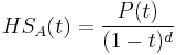 HS_A(t)=\frac{P(t)}{(1-t)^d}