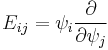 E_{ij} =  \psi_{i}\frac{\partial}{\partial \psi_{j}} 