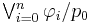 \textstyle\bigvee_{i=0}^n\varphi_i/p_0