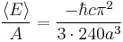 \frac{\langle E \rangle}{A} = 
\frac {-\hbar c \pi^{2}}{3 \cdot 240 a^{3}}