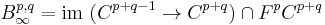 B_\infty^{p,q} = \text{im }(C^{p%2Bq-1} \rightarrow C^{p%2Bq}) \cap F^p C^{p%2Bq}