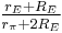  \tfrac {r_E%2BR_E} {r_{ \pi} %2B2R_E} 