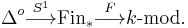  \Delta^o \overset{S^1}{\longrightarrow} \text{Fin}_* \overset{F}{\longrightarrow} k\text{-}\operatorname{mod}.