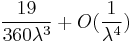  \frac{19}{360 \lambda^3} %2B O(\frac{1}{\lambda^4})