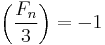 \left(\frac{F_n}3\right)=-1