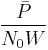 \frac{\bar{P}}{N_0 W}