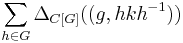 \sum_{h \in G}\Delta_{C[G]}((g,hkh^{-1}))