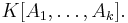 K[A_1,\ldots,A_k].