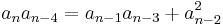 a_n a_{n-4} = a_{n-1} a_{n-3} %2B a_{n-2}^2